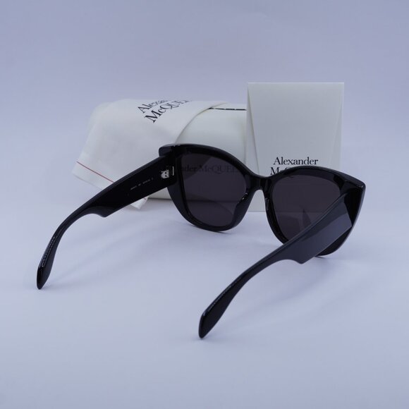 Alexander McQueen AM0347S 001 Cat Eye Sunglasses – Black/Grey - Picture 10 of 10